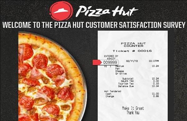 pizza hut survey